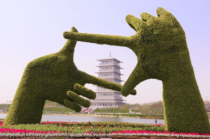 世博绿雕送你一个长安